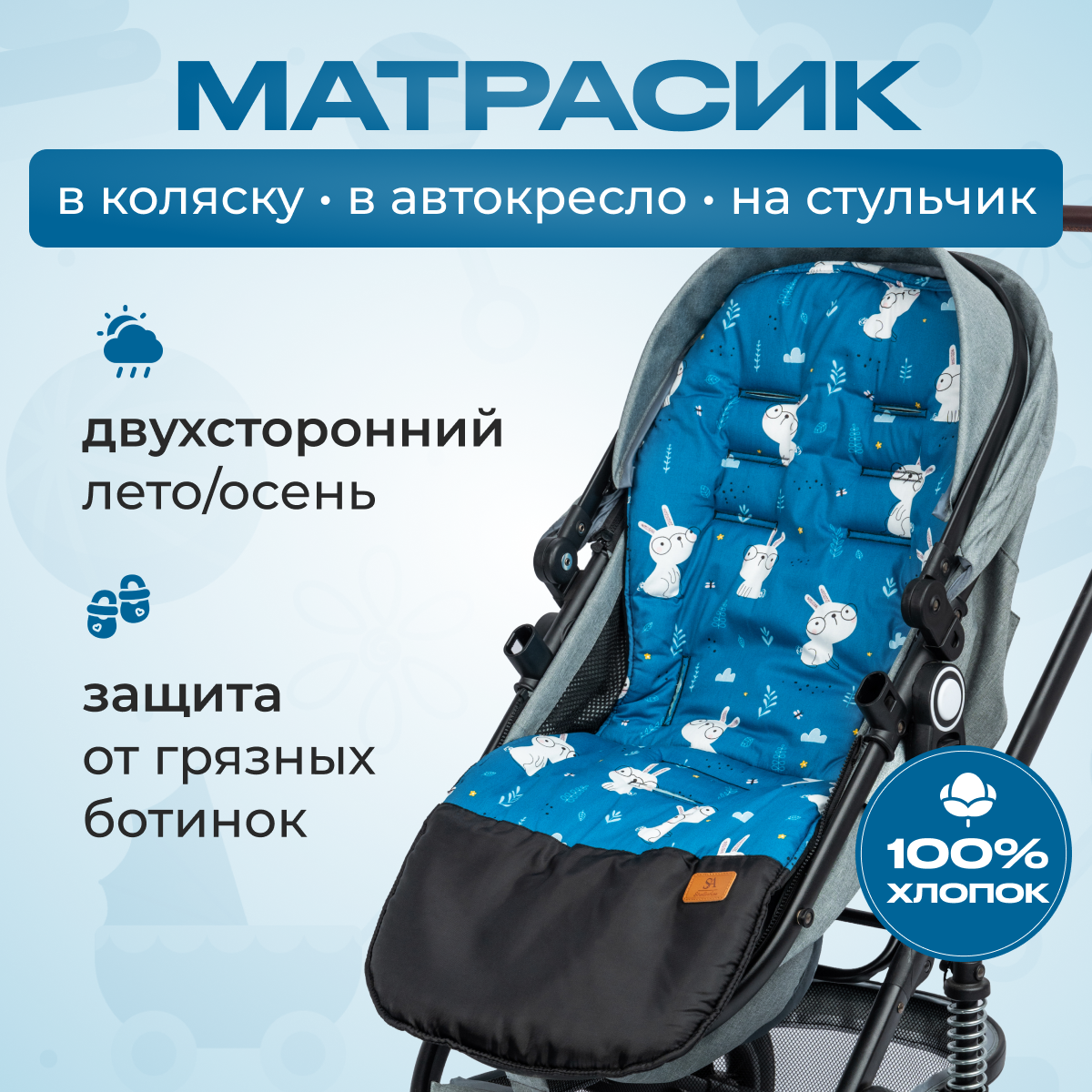 Матрас StrollerAcss SA100/морской - фото 1