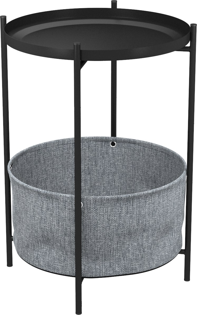 Стол журнальный LAVARIS Берген рогожка 82/39/ черный муар - фото 2