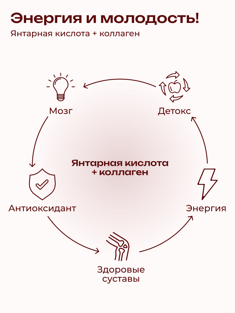 Коллаген пищевой с Янтарной кислотой COLLAGEN PREMIUM Вишня - фото 4