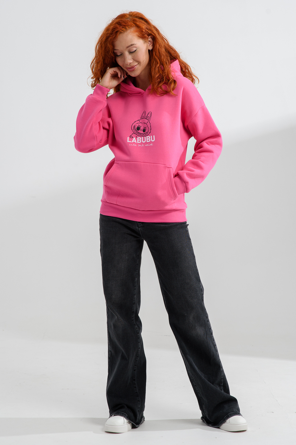Худи Натали Суслова 8565 розовый+лабубу - фото 10