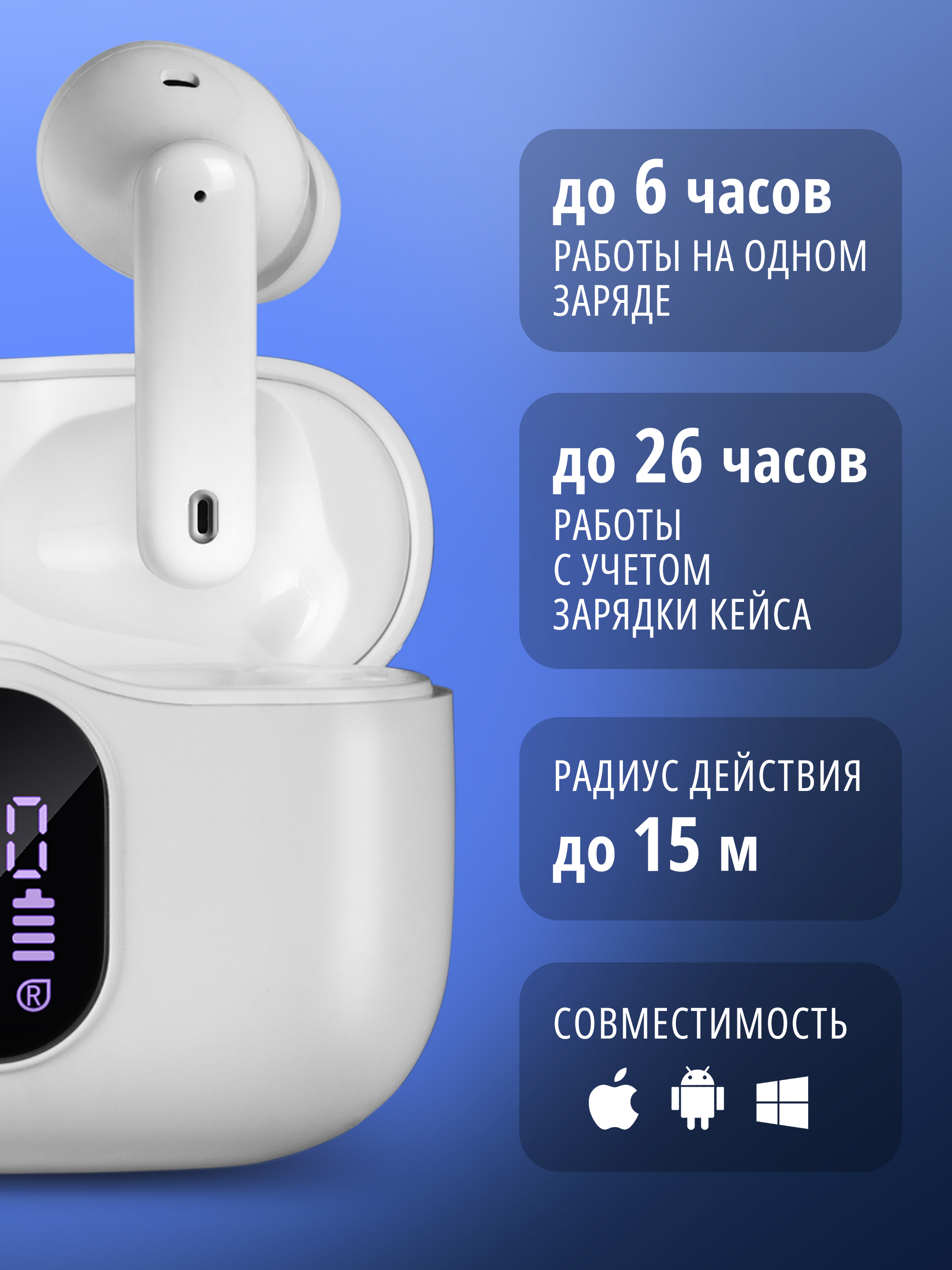 Наушники TWS SVEN E-310B - фото 3