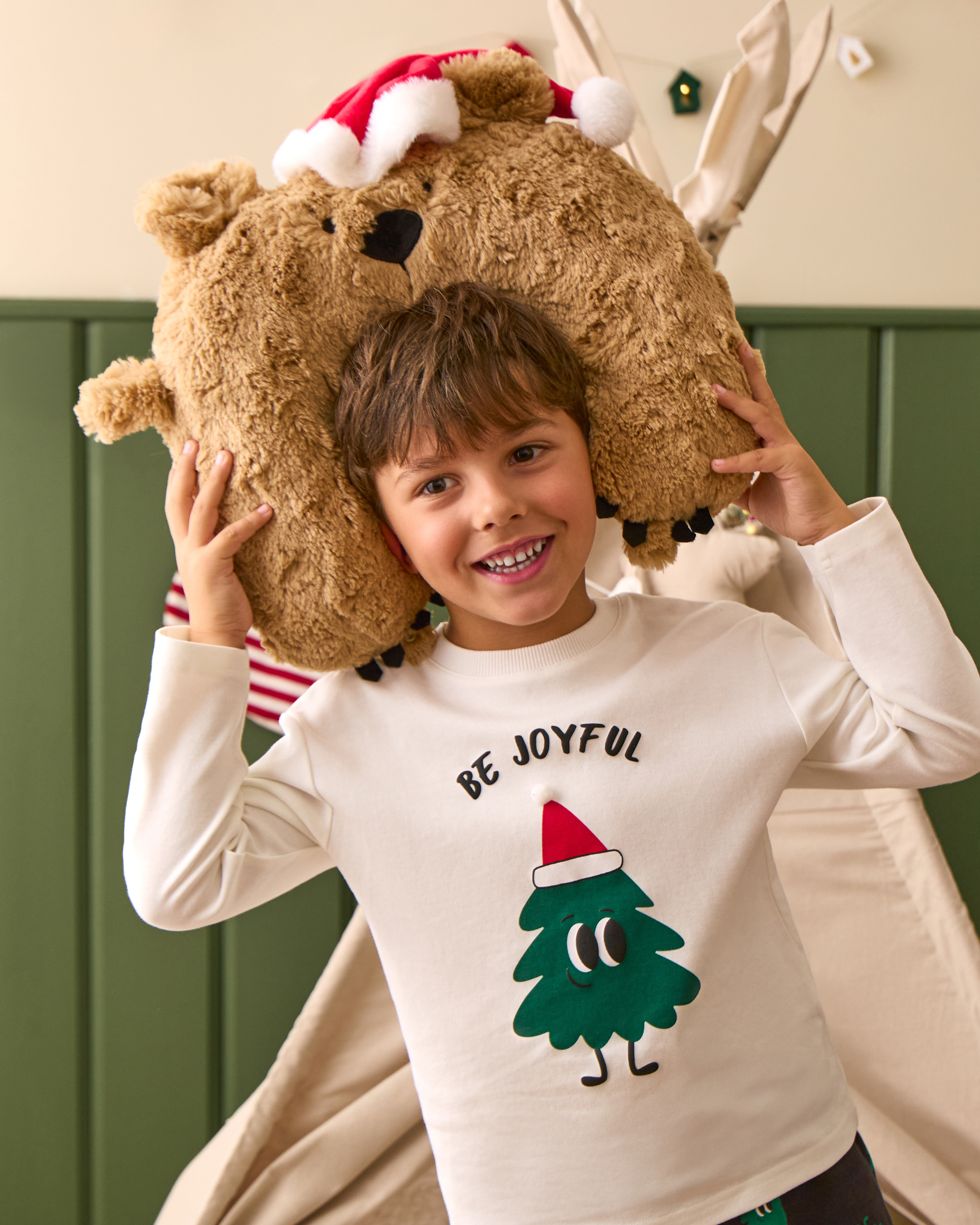 Подушка для путешествий FUTURINO Home Новогодний мишка W25FH5-NY35bd-88 - фото 5