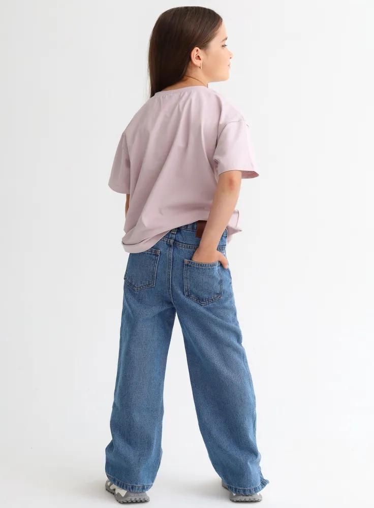 Джинсы MINIDINO ТЕКС-В-011 Брюки джинсовые для девочек - фото 2