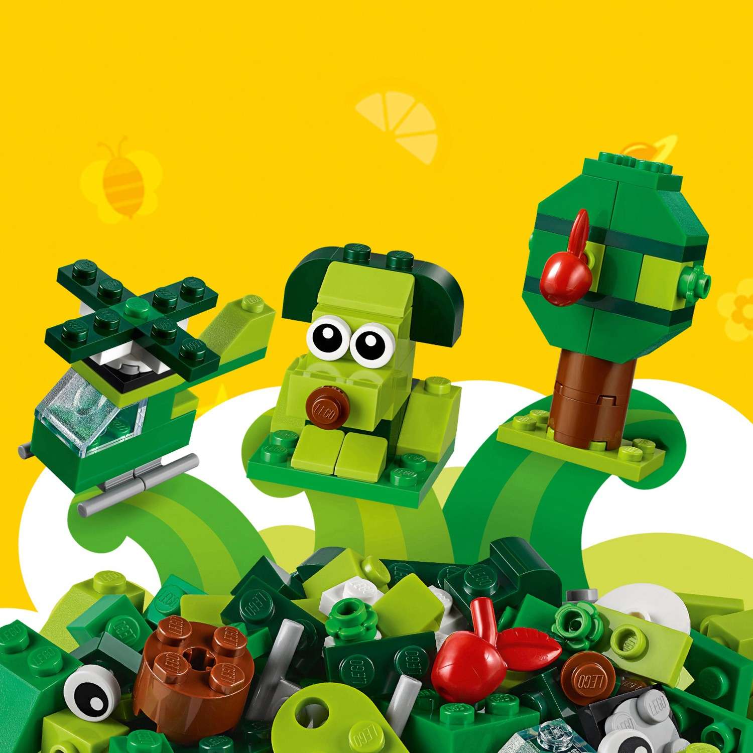 Конструктор LEGO Classic Creative Green Bricks блочный - фото 6