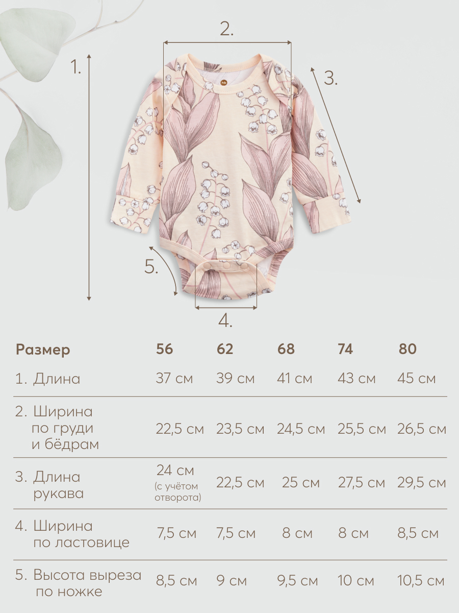 Боди 2 шт Happy Baby 90096_milky-pink - фото 7
