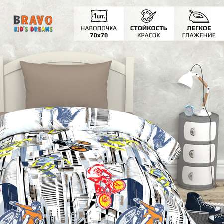 Комплект постельного белья BRAVO kids dreams Sport 1.5-спальный наволочка 70х70 рис.6128-1+6128а-1