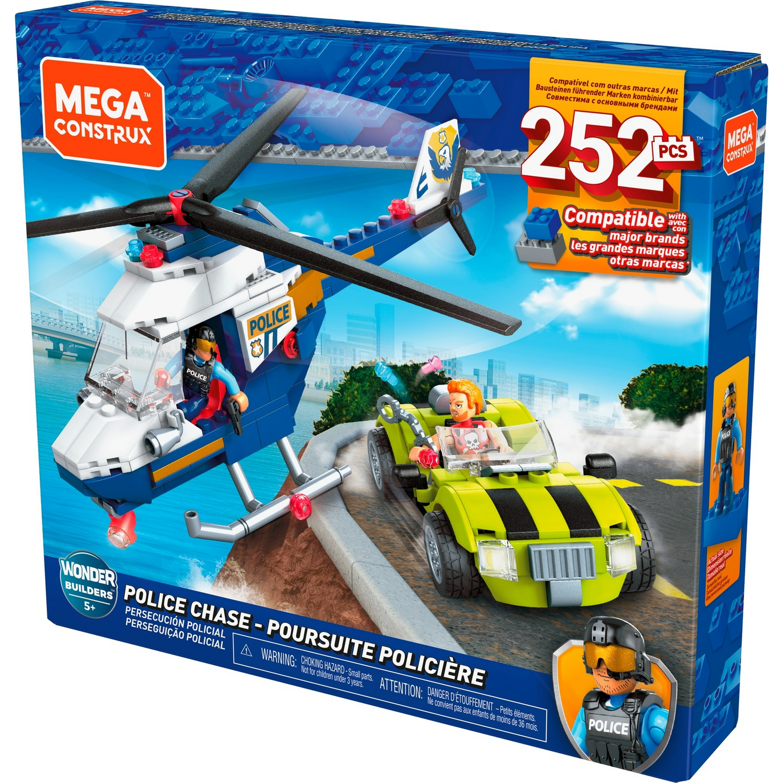 Конструктор Mega Construx Полицейская погоня блочный - фото 3