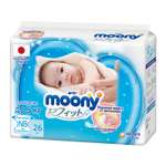 Подгузники Moony для новорожденных NB (до 5 кг) 26 шт.