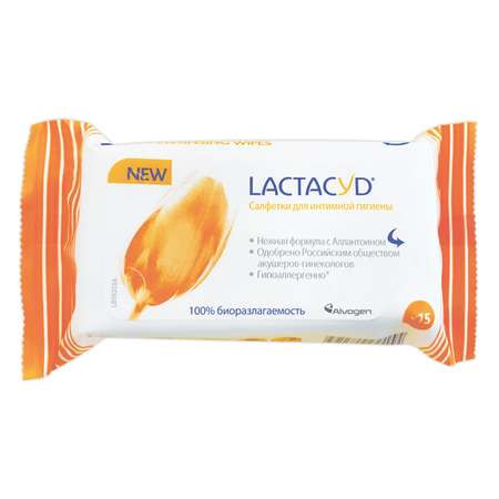 Влажные салфетки Lactacyd для интимной гигиены 15 шт.