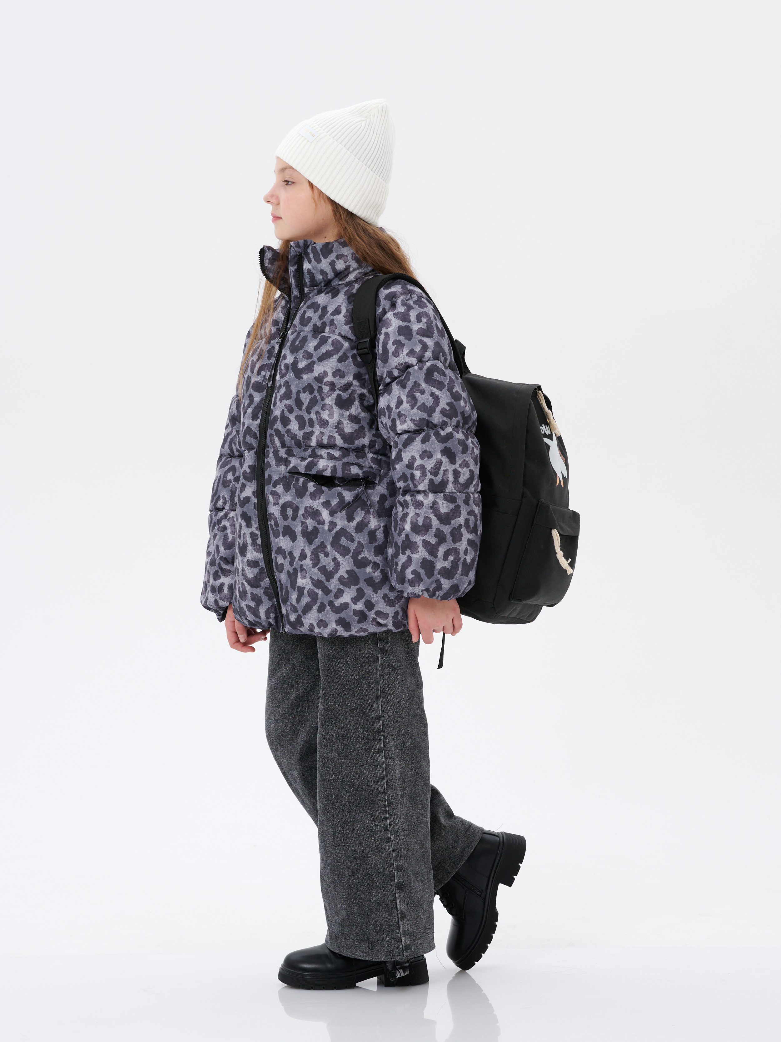 Куртка КрутышОк Т-066 серый леопард - фото 9