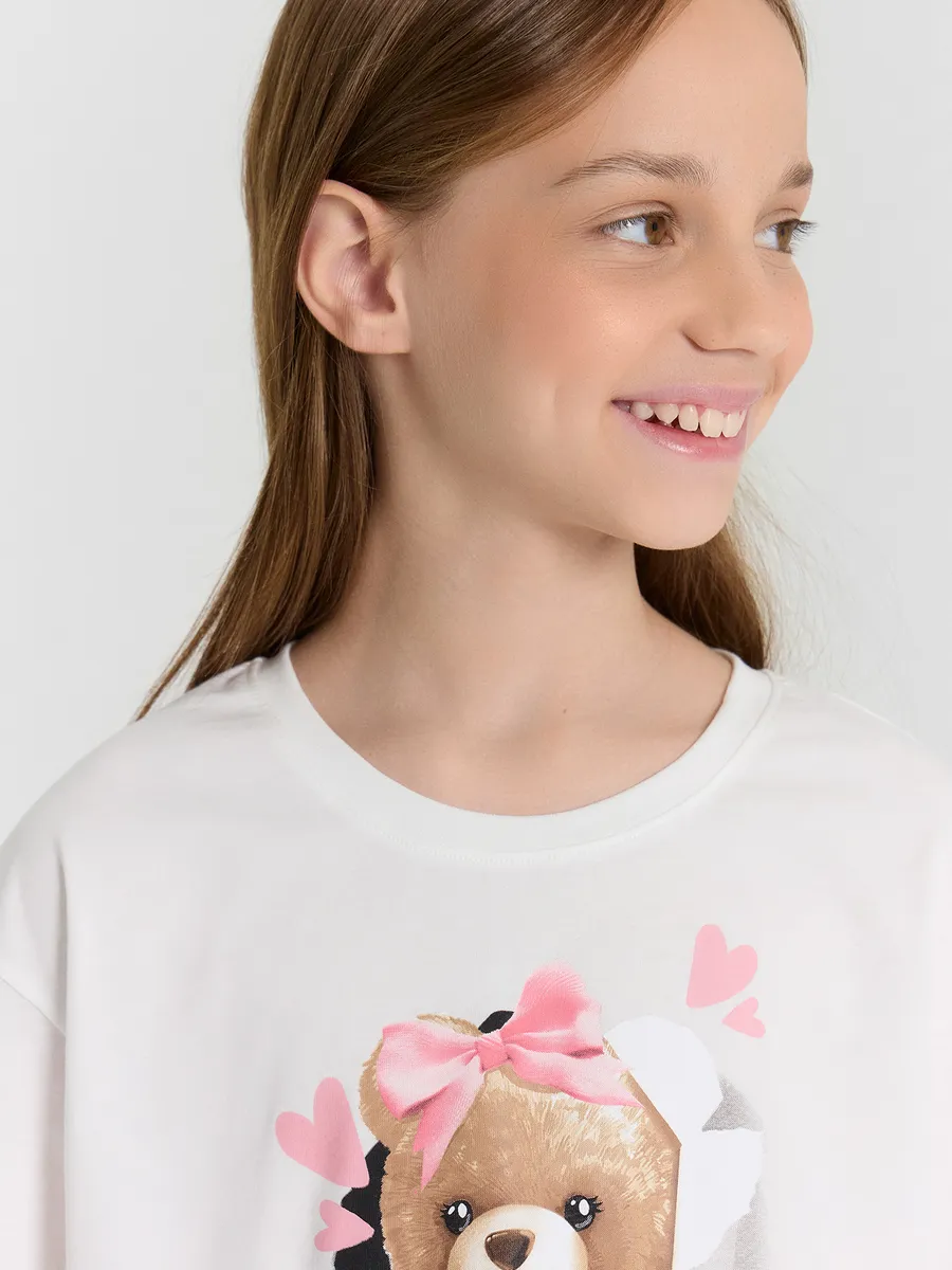 Пижама Mark Formelle (Марк Формэль) 567750/белый +мишки на пудровом - фото 5