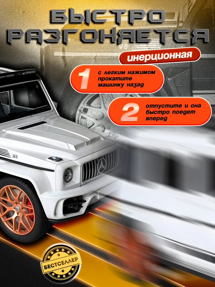 Внедорожник Бестселлер Mercedes 1:24 в ассортименте 02.00.0254.04 - фото 5