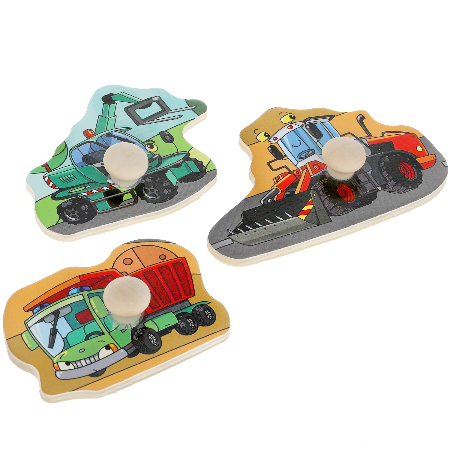 Игрушка Буратино рамка-вкладыш Строительные машины - фото 5