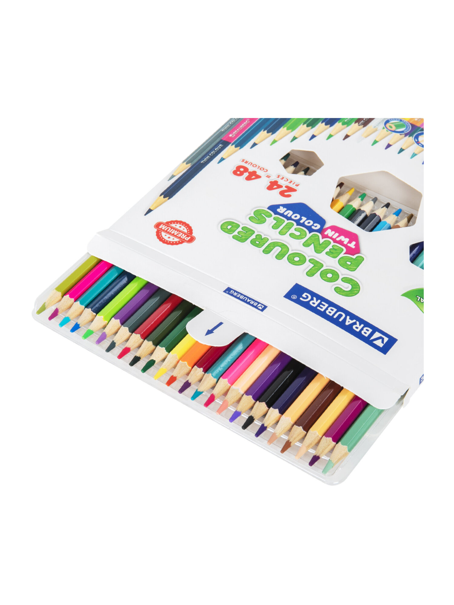 Карандаши цветные Brauberg 24 шт. - фото 7