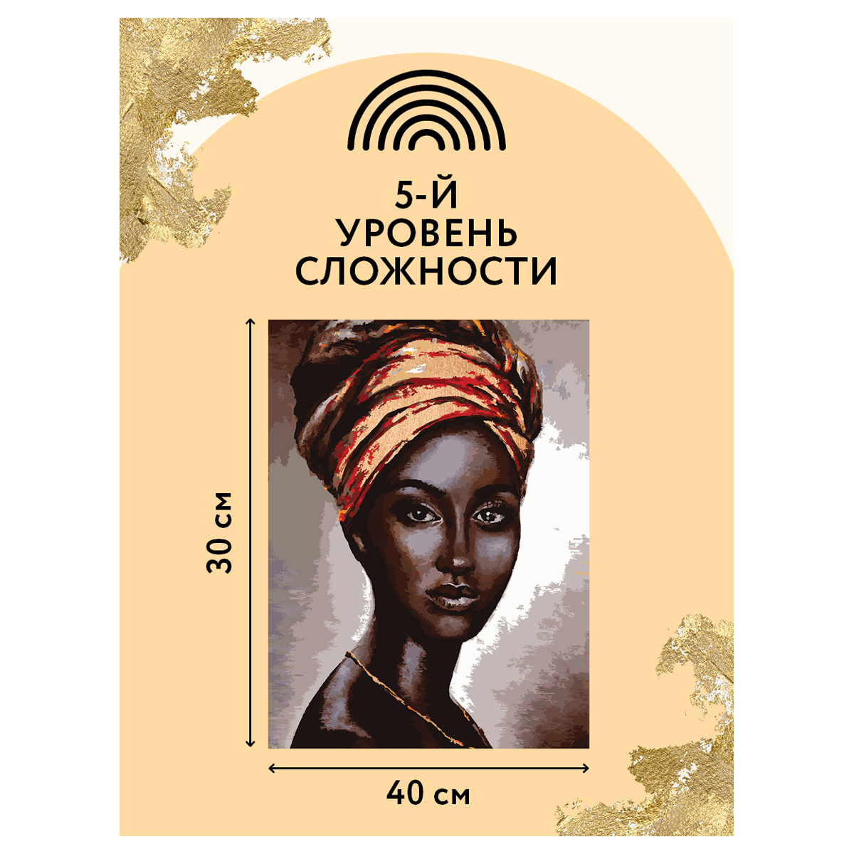 Картина по номерам ТРИ СОВЫ Африканская женщина - фото 6