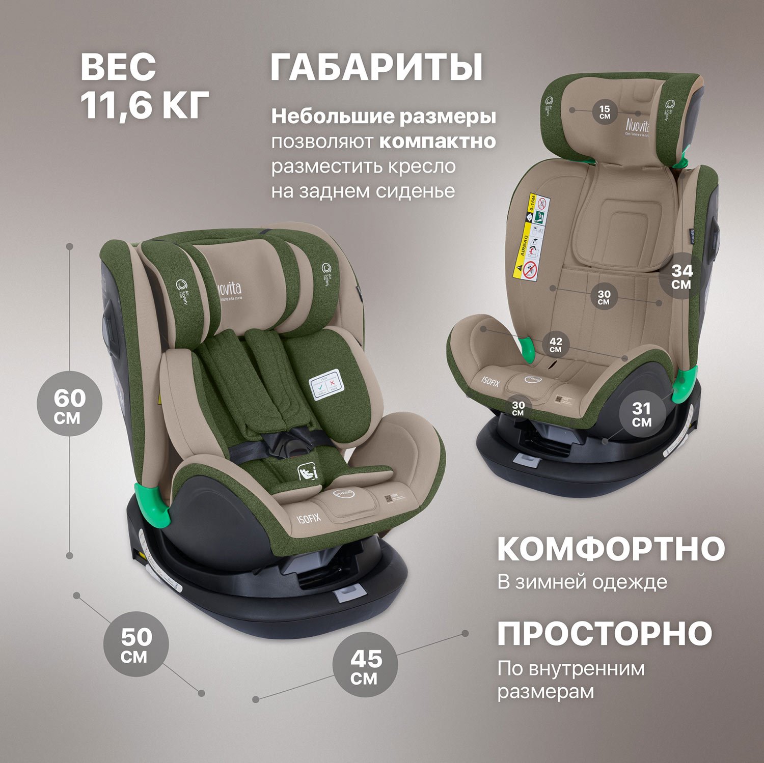 Автокресло Nuovita 0+/1/2/3 (0-36 кг) - фото 9