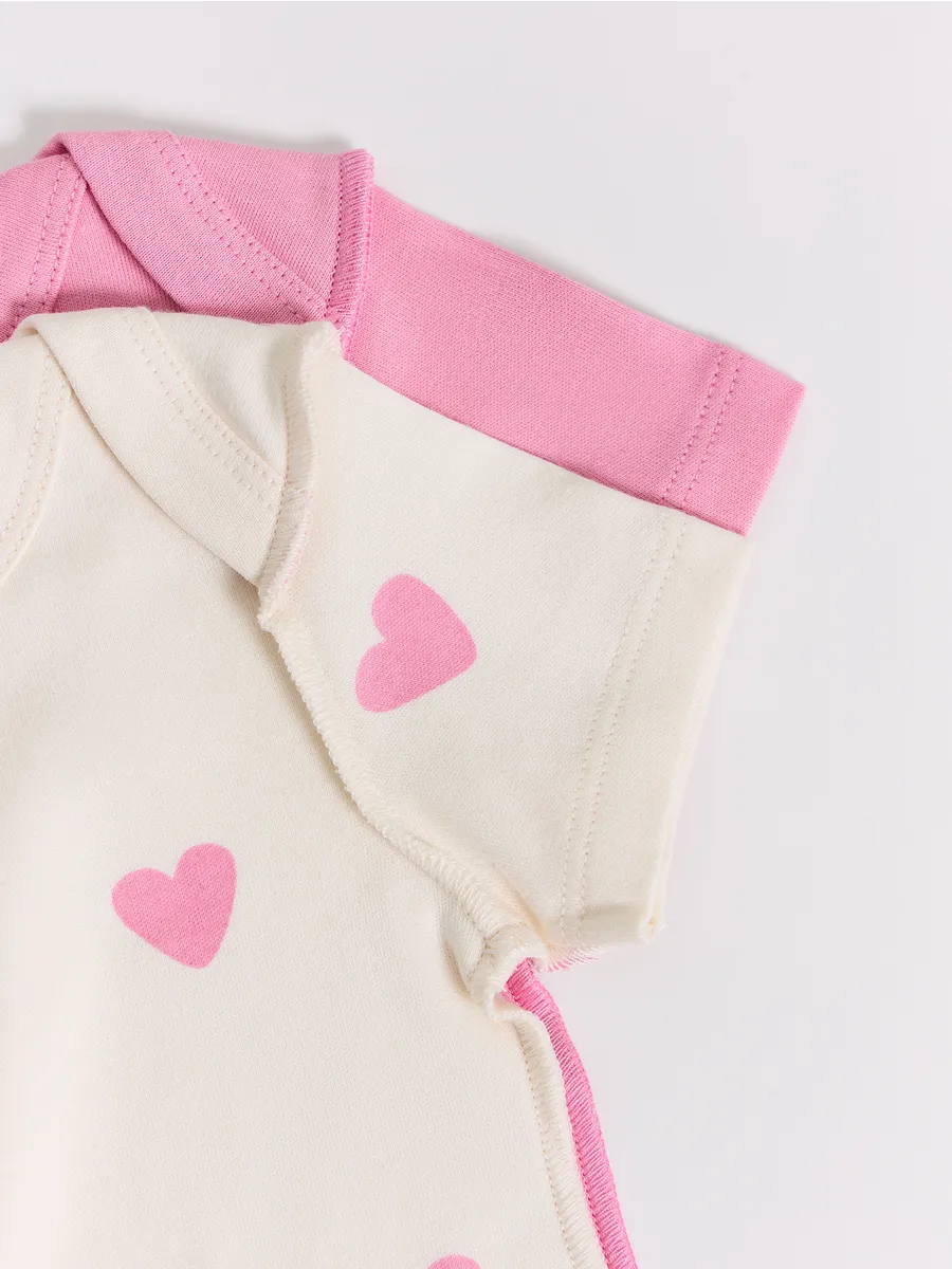 Боди 2 шт Mark Formelle (Марк Формэль) 13015-2/сердечки на молоке +розовый - фото 16