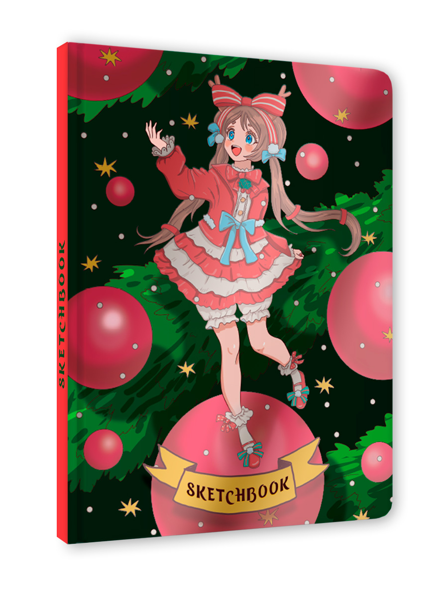 Скетчбук Проф-Пресс Новогодний. Аниме А5 64 лист. 1 шт. - фото 6