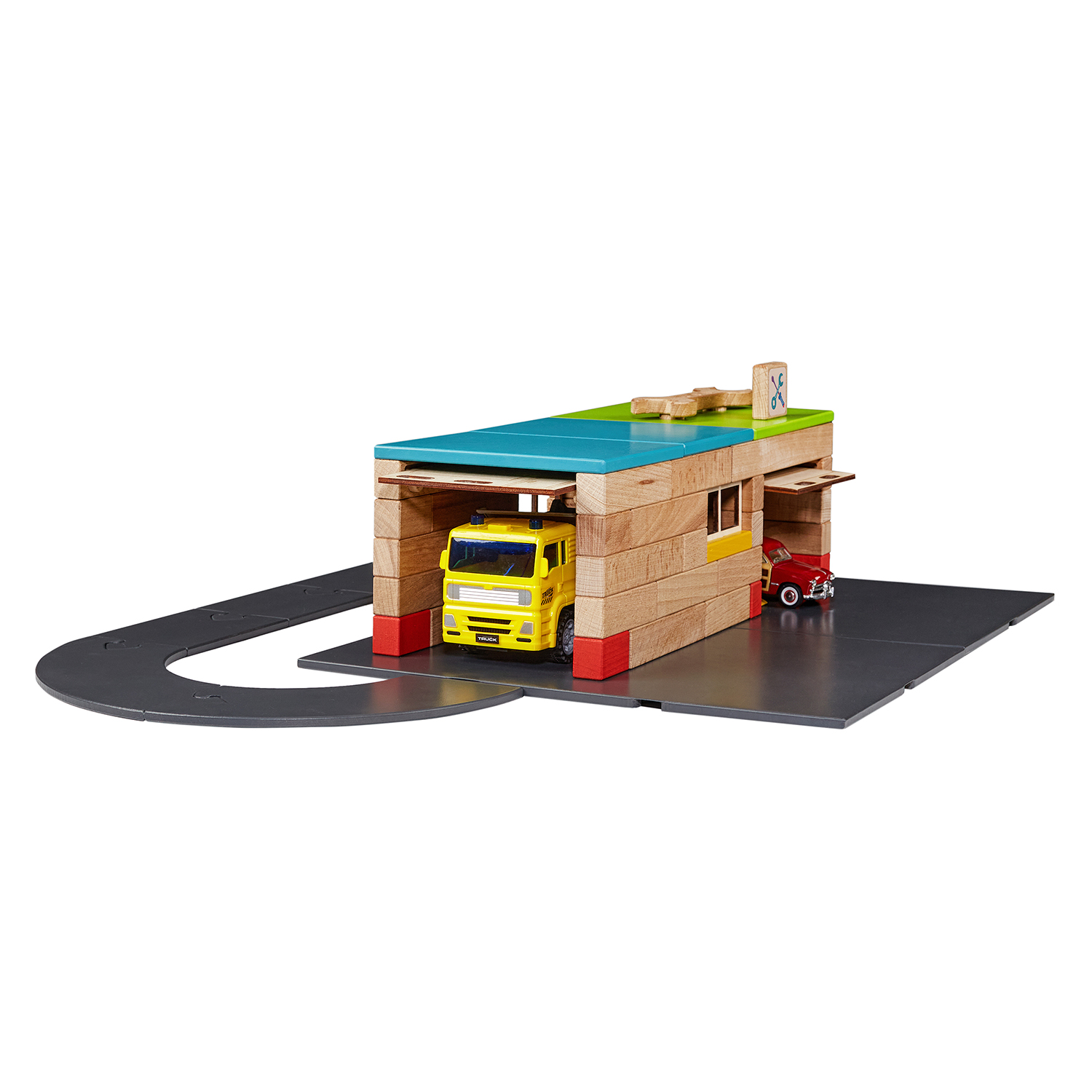 Конструктор WOOD BLOCKS Транспарк деревянный - фото 29