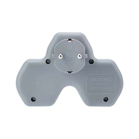 Двойник электрический REXANT с заземлением и защитными шторками + 2 USB порта белый