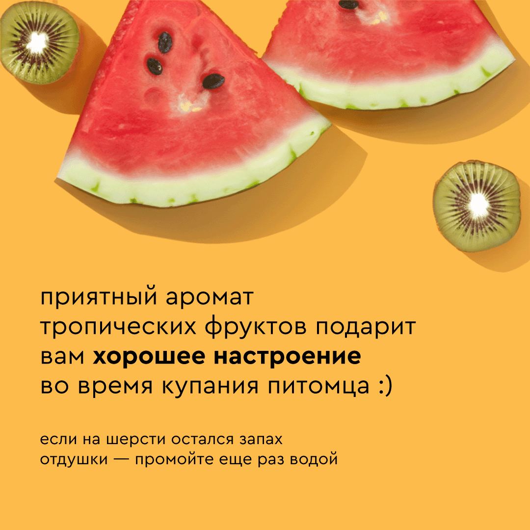 Шампунь с тропическим ароматом Pamilee универсальный домашний увлажняющий для собак - фото 2