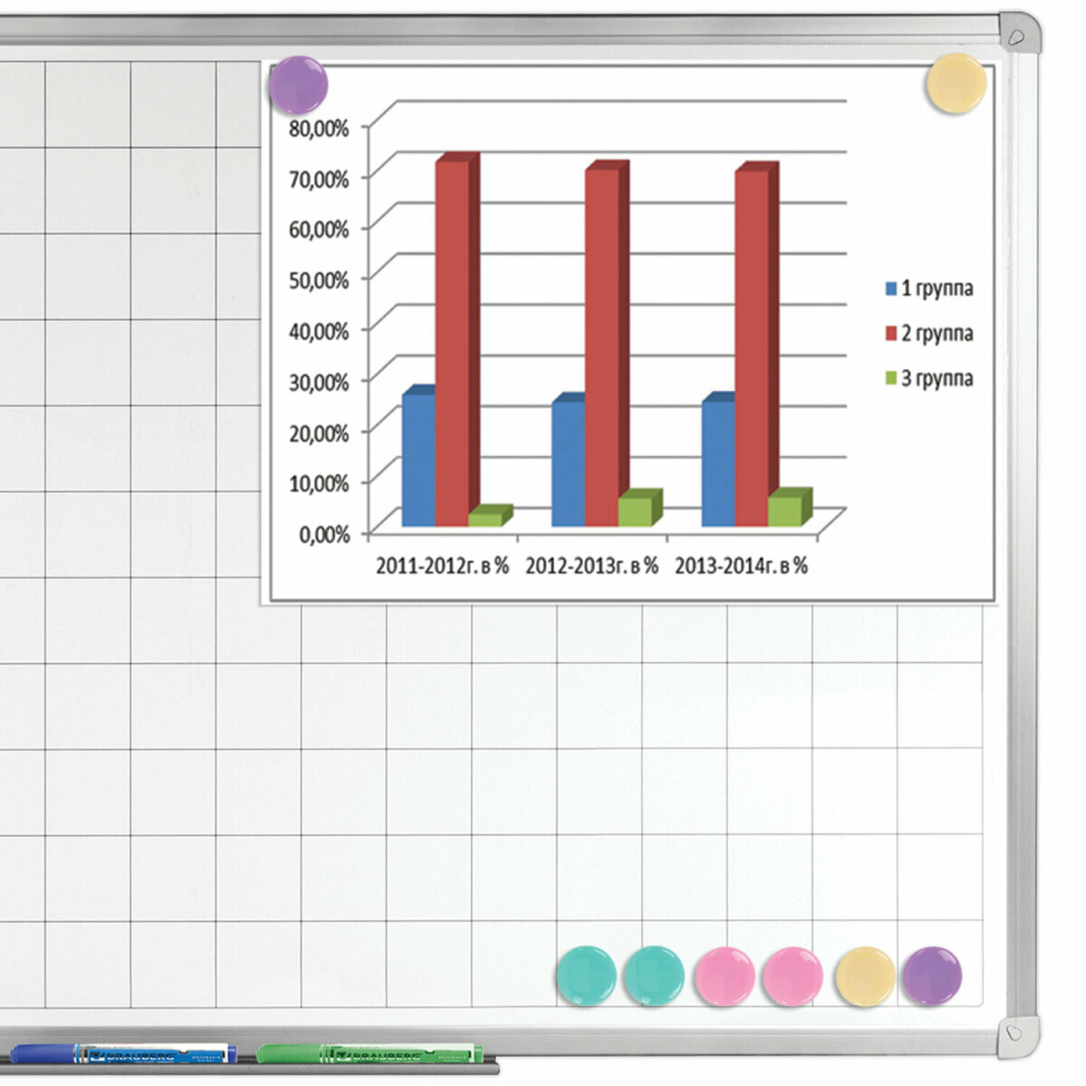 Магнит Brauberg Цветные 8 шт. - фото 6