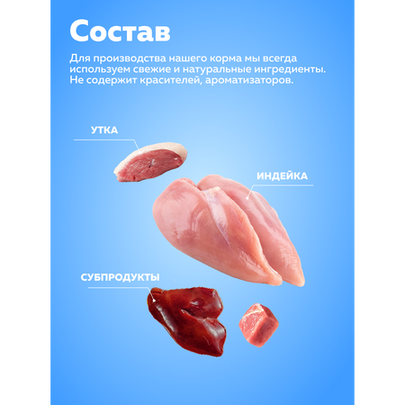 Корм влажный Зоогурман Jolly Dog Индейка с уткой 970 гр х 6 шт.
