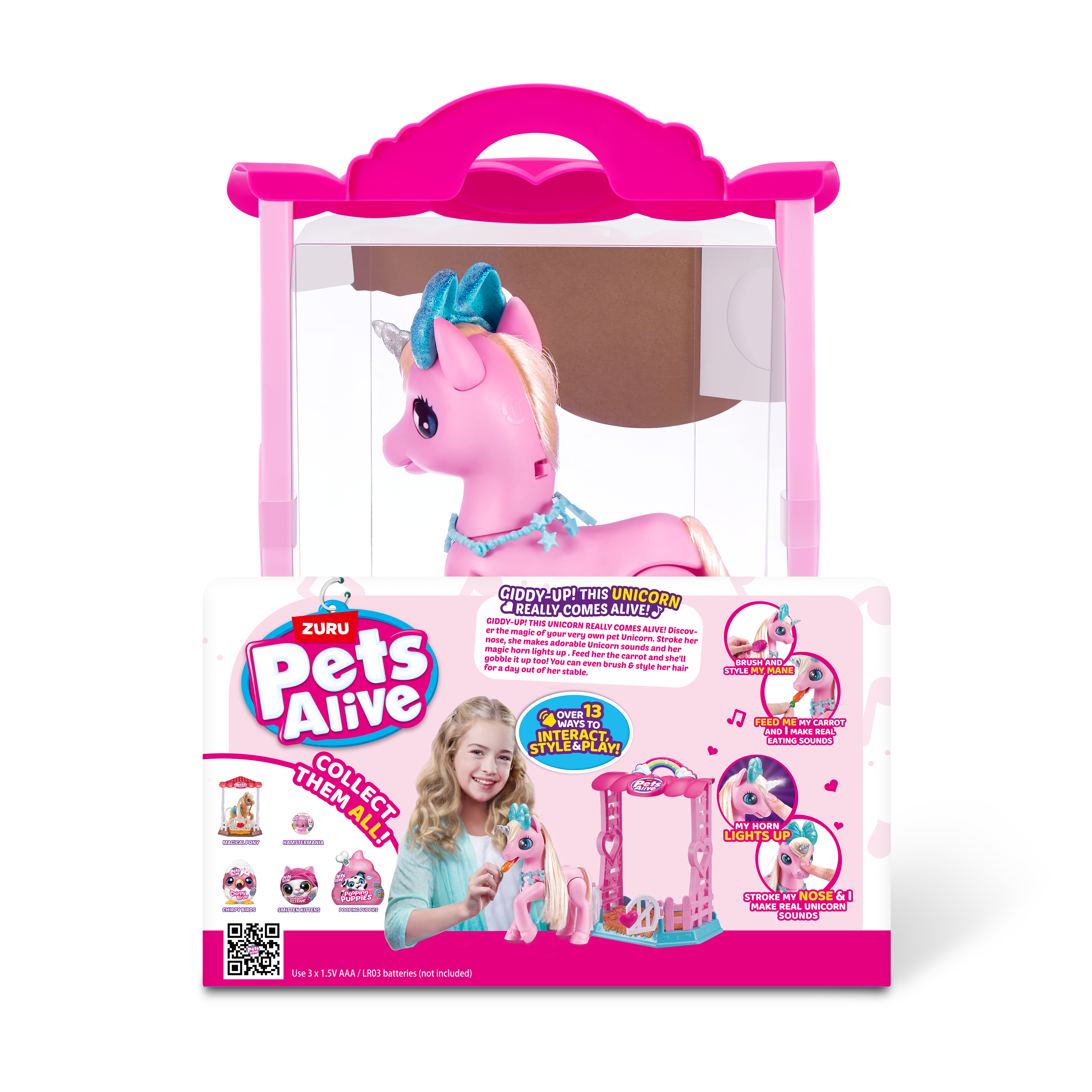 Игровой набор Zuru Pets Alive Единорог со светом и звуком - фото 9