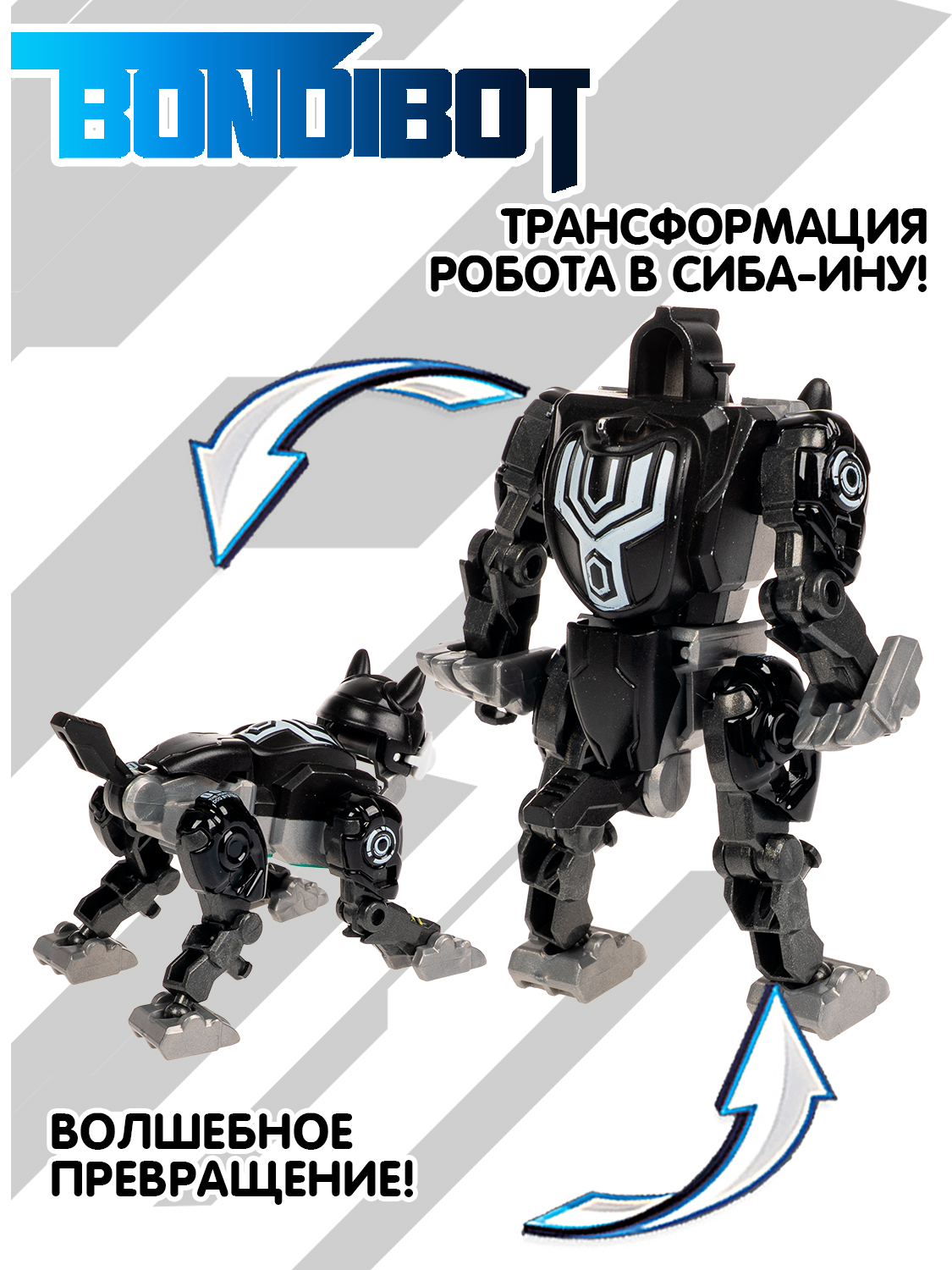 Фигурка Bondibon трансформер 2в1 робот сиба-ину - фото 3