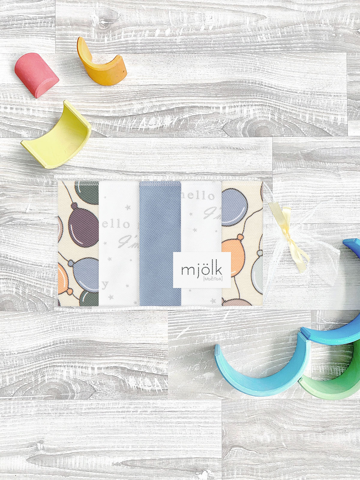 Нагрудник Mjolk текстиль 5 шт. - фото 1