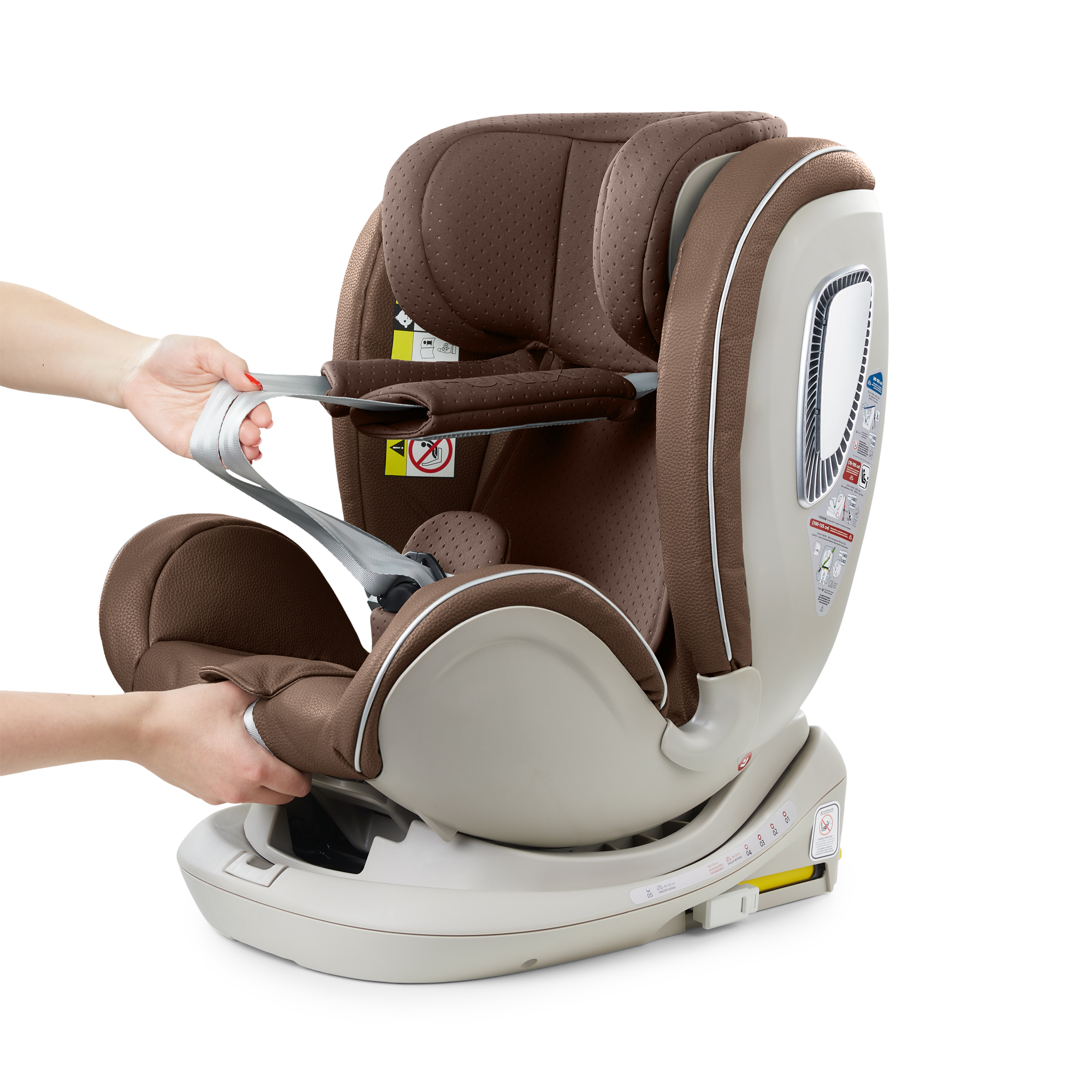 Автокресло Happy Baby I-Unix Isofix 0+/1/2/3 (0-36 кг) коричневый - фото 21