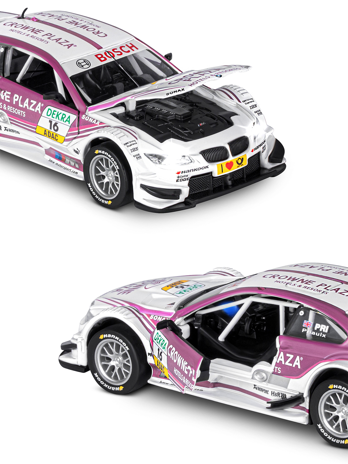 Автомобиль АВТОпанорама BMW M3 DTM 1:32 JB1251304 - фото 8