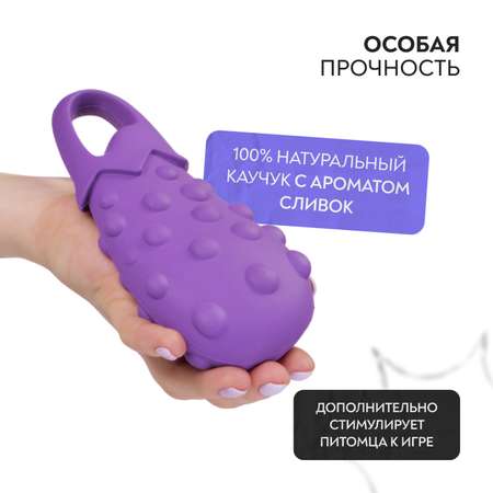 Игрушка для собак Mr.Kranch Баклажан с ароматом сливок 17см Фиолетовая
