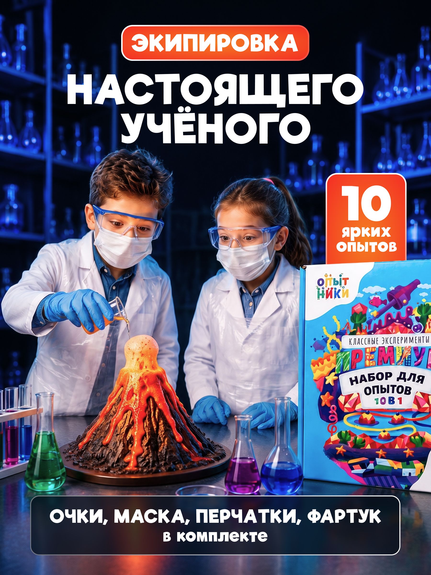 Набор для опытов Наукасити Опытники 10 в 1 - фото 2