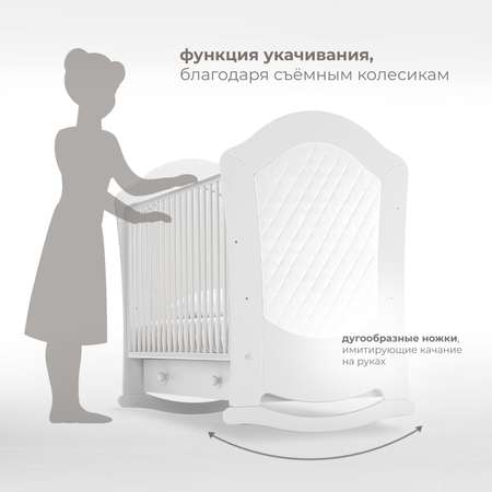 Детская кроватка Nuovita прямоугольная, (белый)
