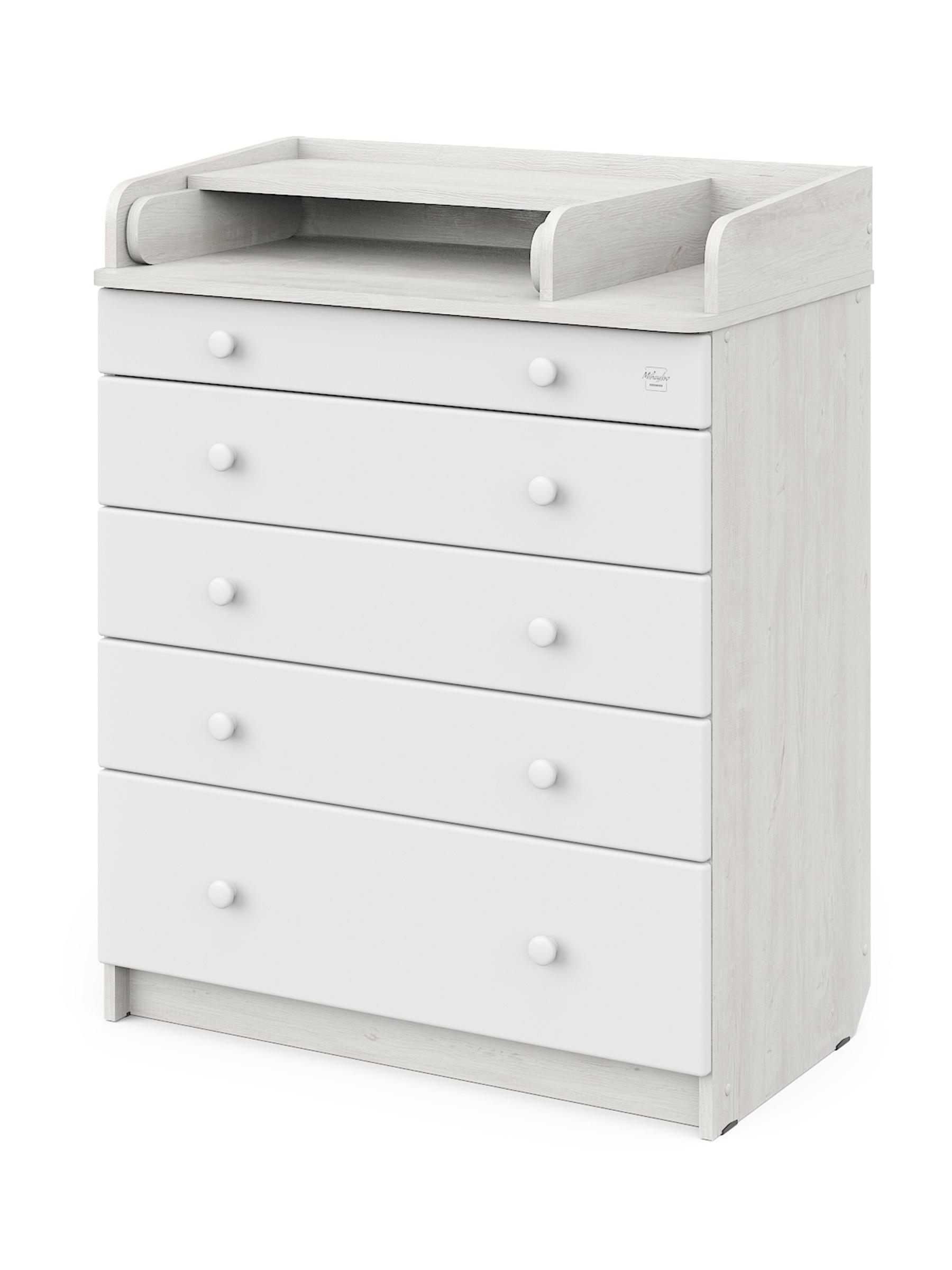 Комод пеленальный Aton Maks сосна касцина белый - фото 1