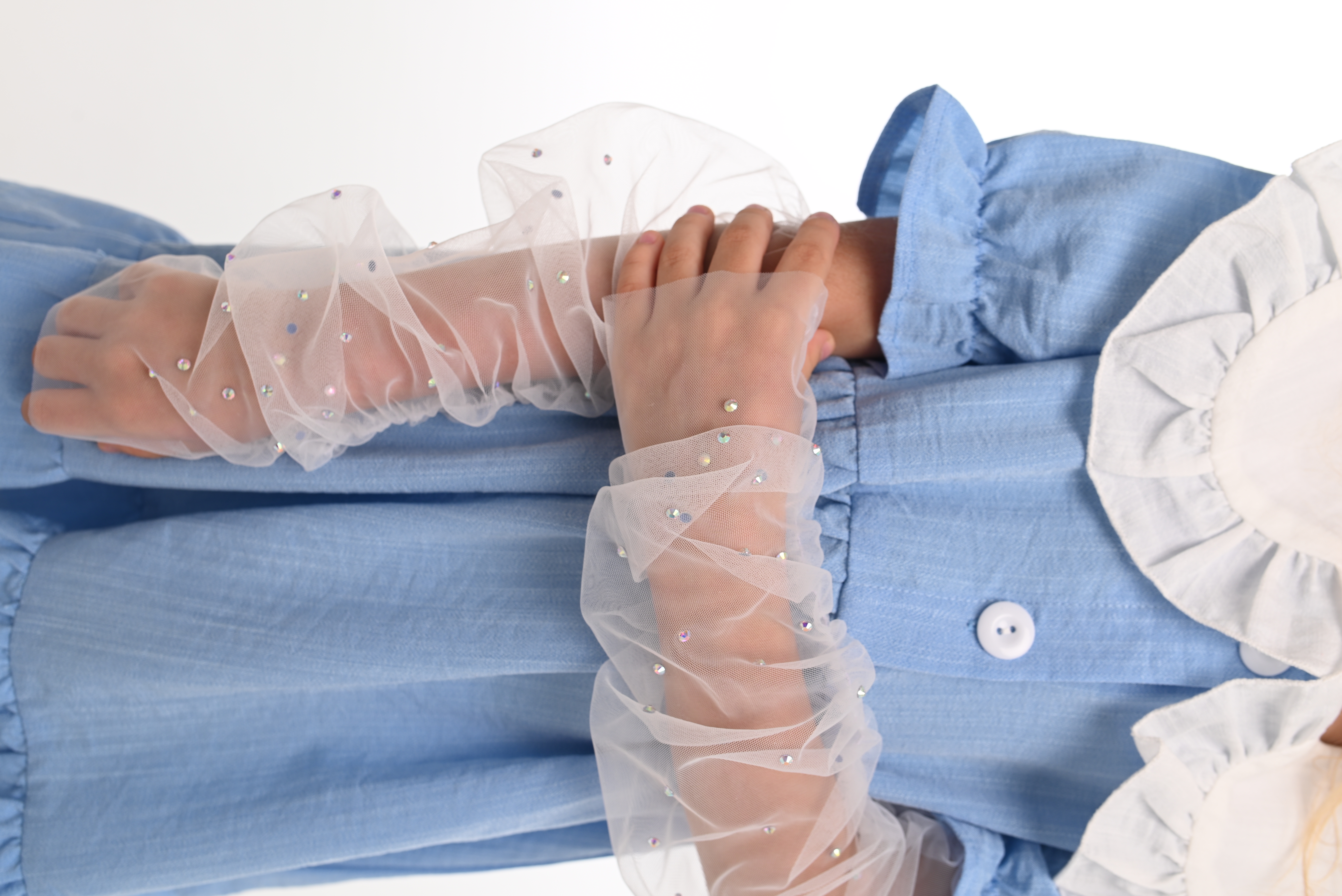 Митенки VasileKiss БелыеСтразыД - фото 1