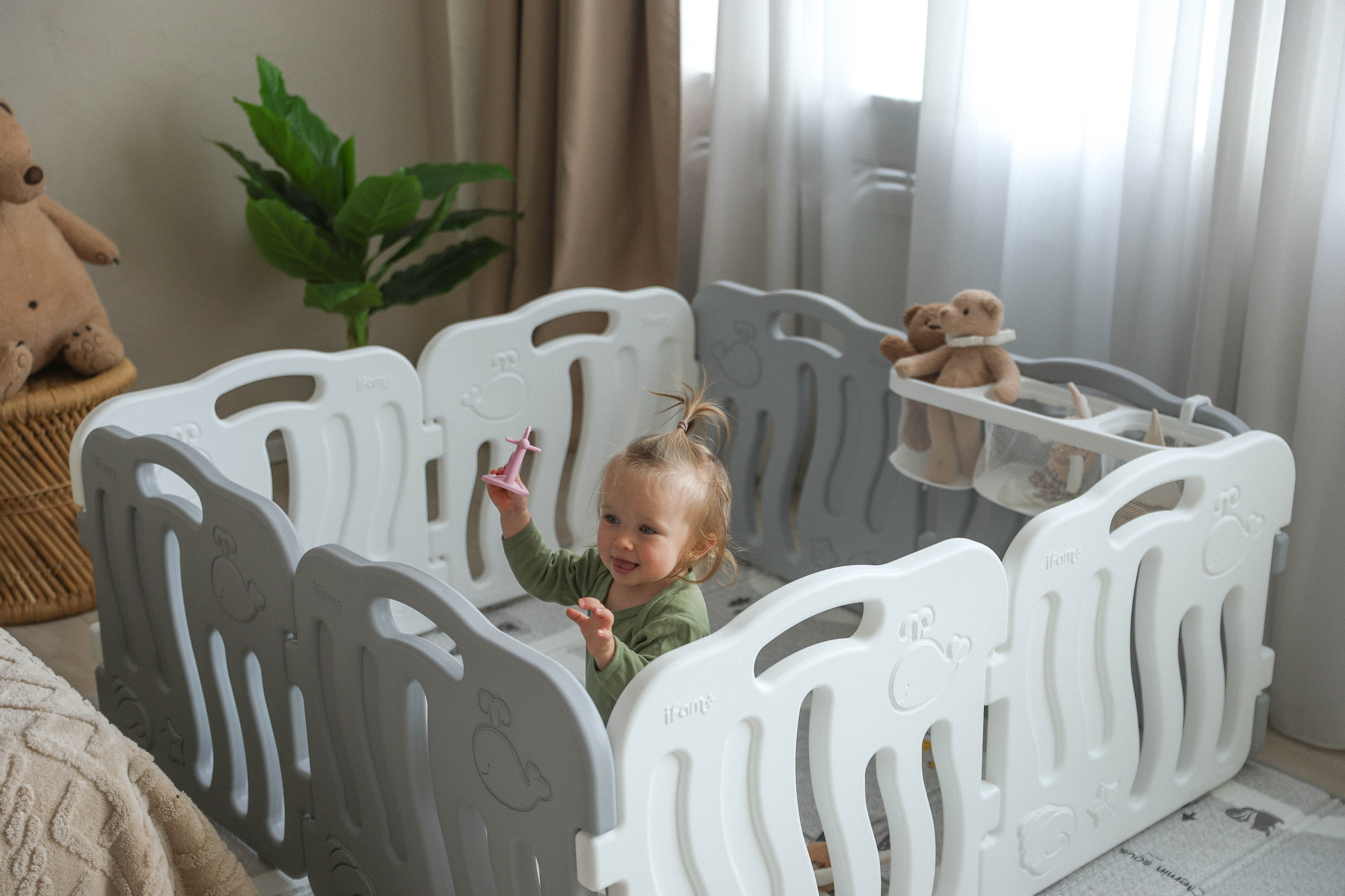 Манеж ширма Ifam белый IF-024-02-SBR-GW8 - фото 15