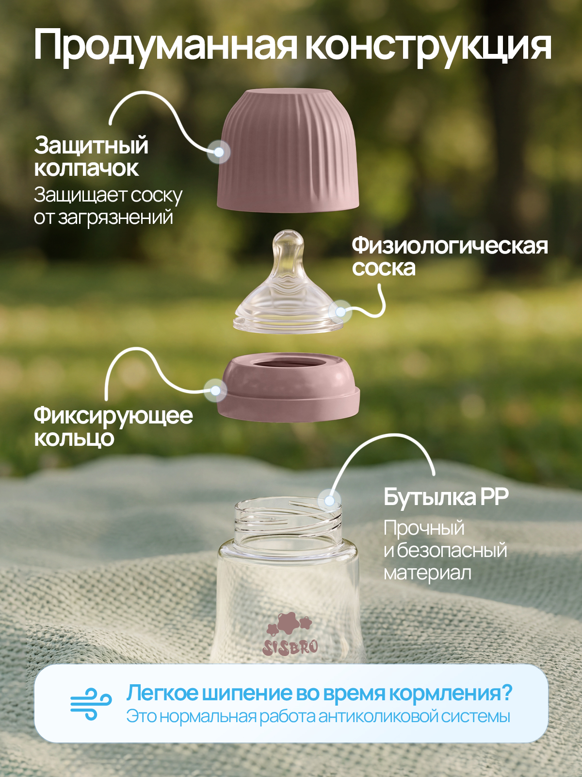 Бутылочка SISBRO 180 мл - фото 4