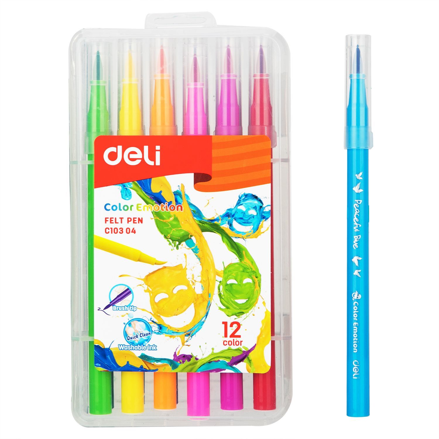 Фломастеры Deli 12 цв. - фото 2