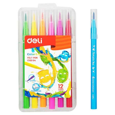 Фломастеры Deli 12 цв.
