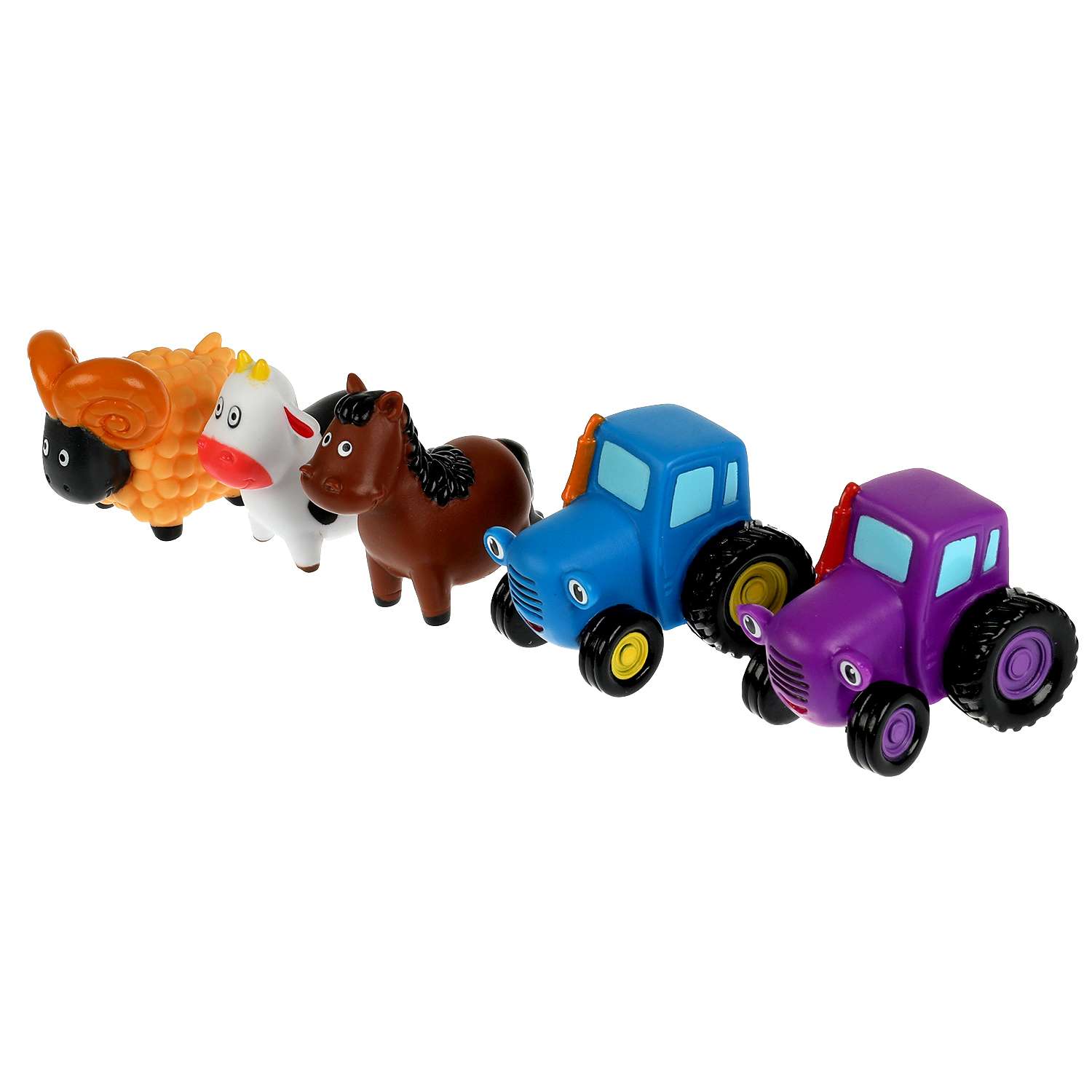 Игрушка для ванны Капитошка Синий трактор Пальчиковый театр 339874 - фото 4