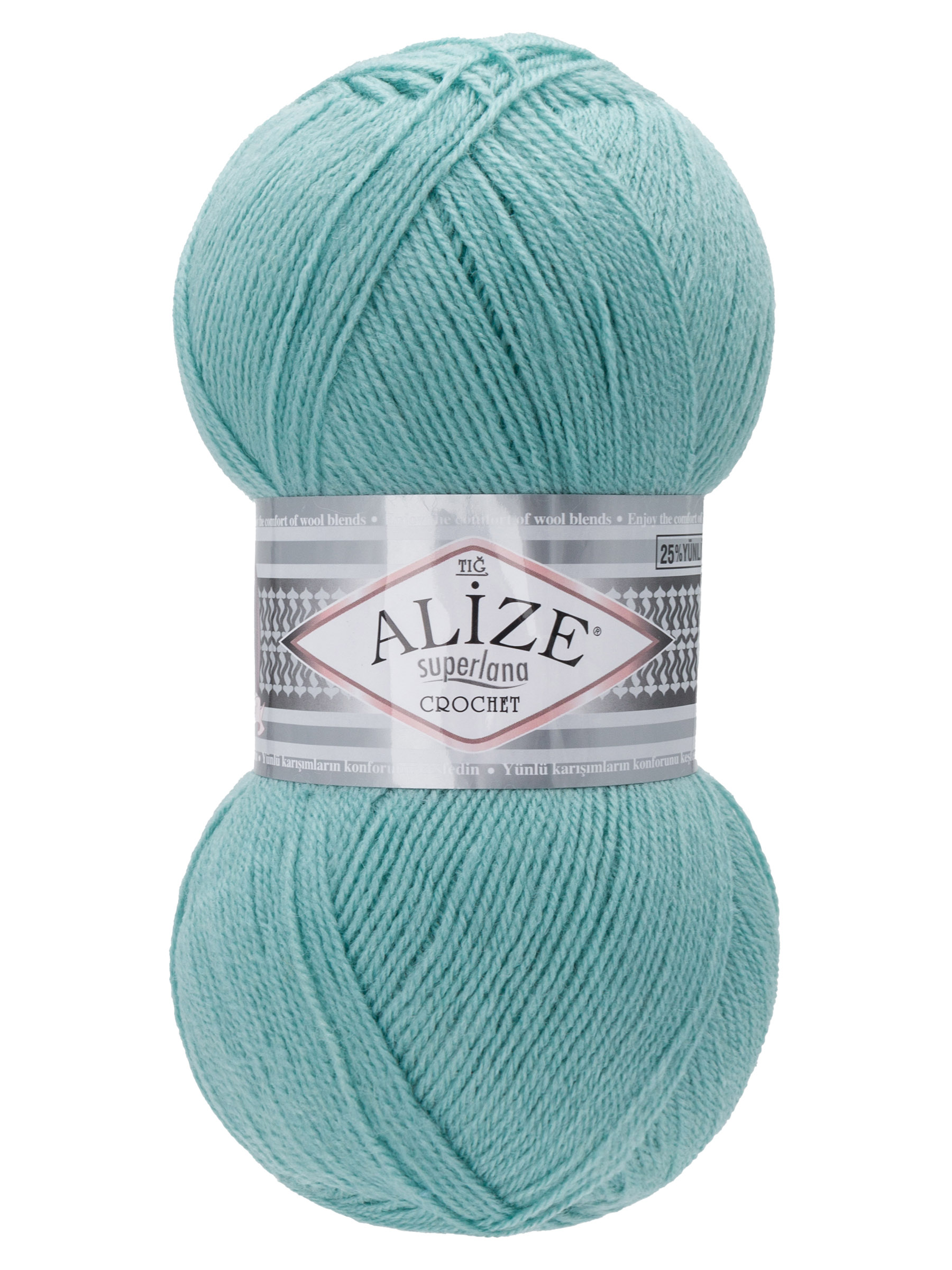 Пряжа Alize Superlana tig шерсть акрил 100 гр 570 м 5 мотков 463 мята - фото 4