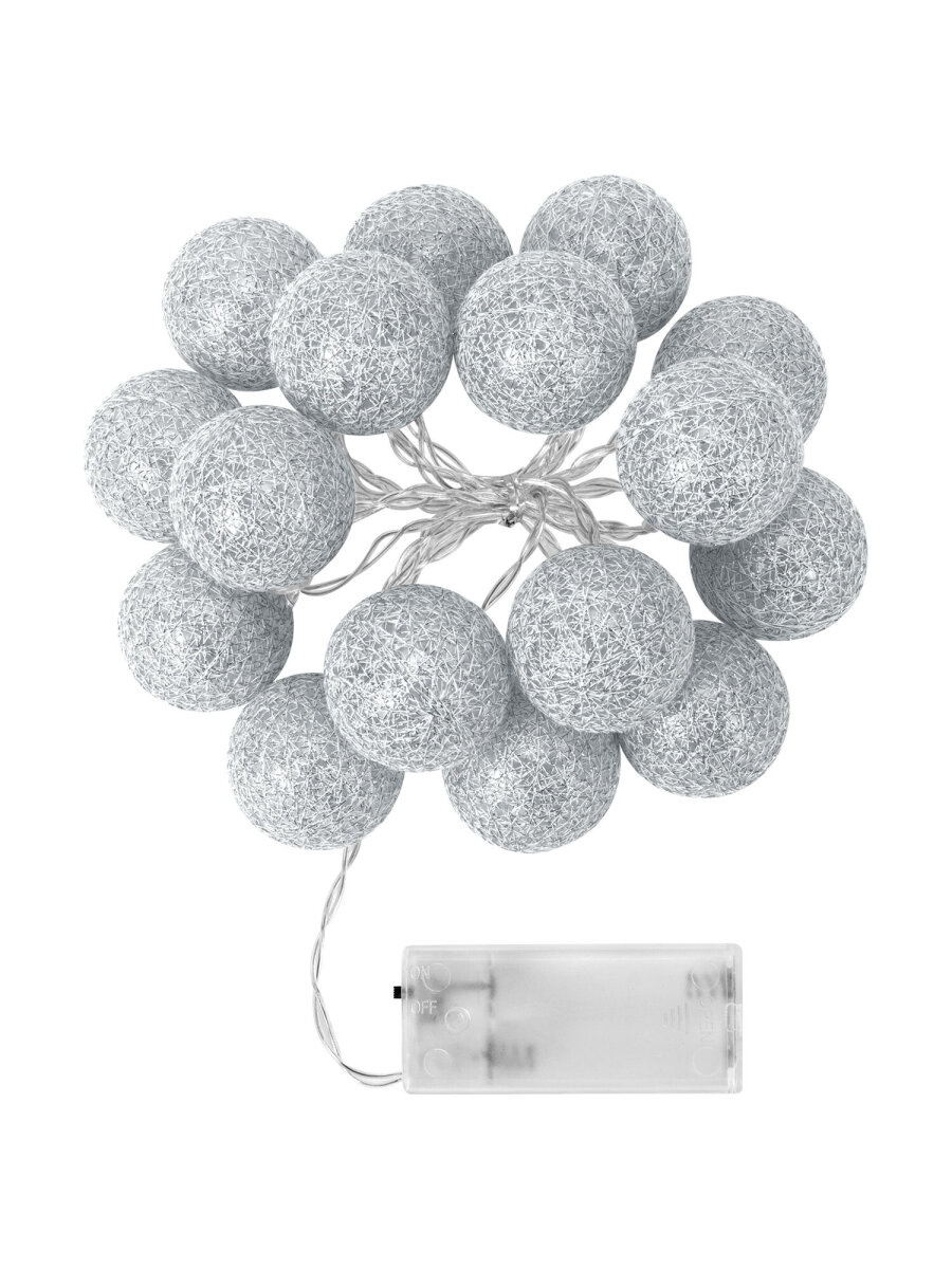 Гирлянда нить новогодняя Золотая сказка интерьерная для дома и на елку Шарики на батарейках светодиодная - фото 7