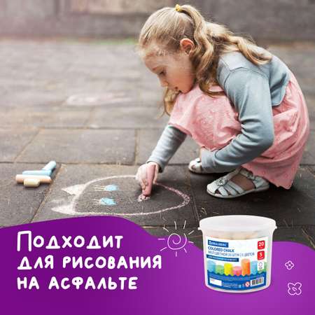 Мел сухой Brauberg 20 шт.