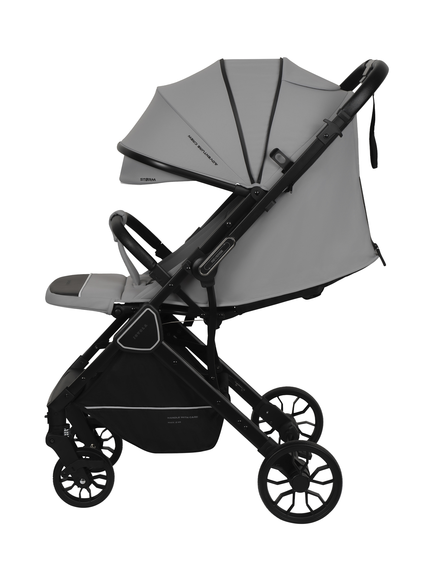 Коляска прогулочная JOVOLA Storm, светло-серый - фото 4