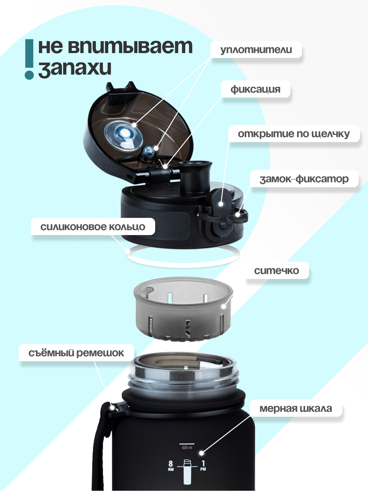 Бутылка UZSPACE 500 мл - фото 2