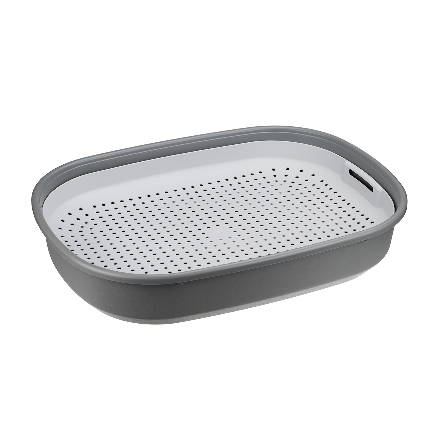 Туалет для кошек HOMECAT Frost Touch с сеткой смоки 46.5*34.5*9.5см - фото 1