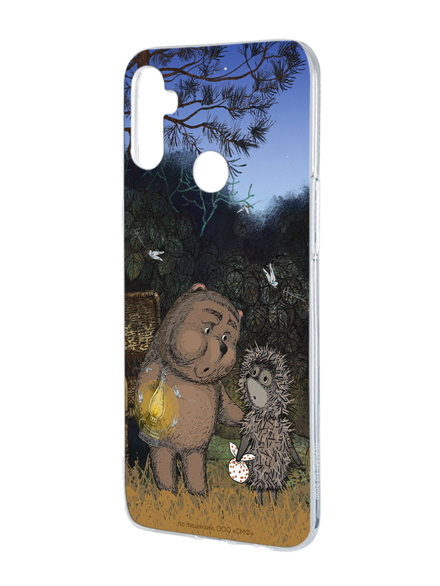 Силиконовый чехол Mcover для смартфона Realme C3 Союзмультфильм Ежик в тумане и медвежонок - фото 1