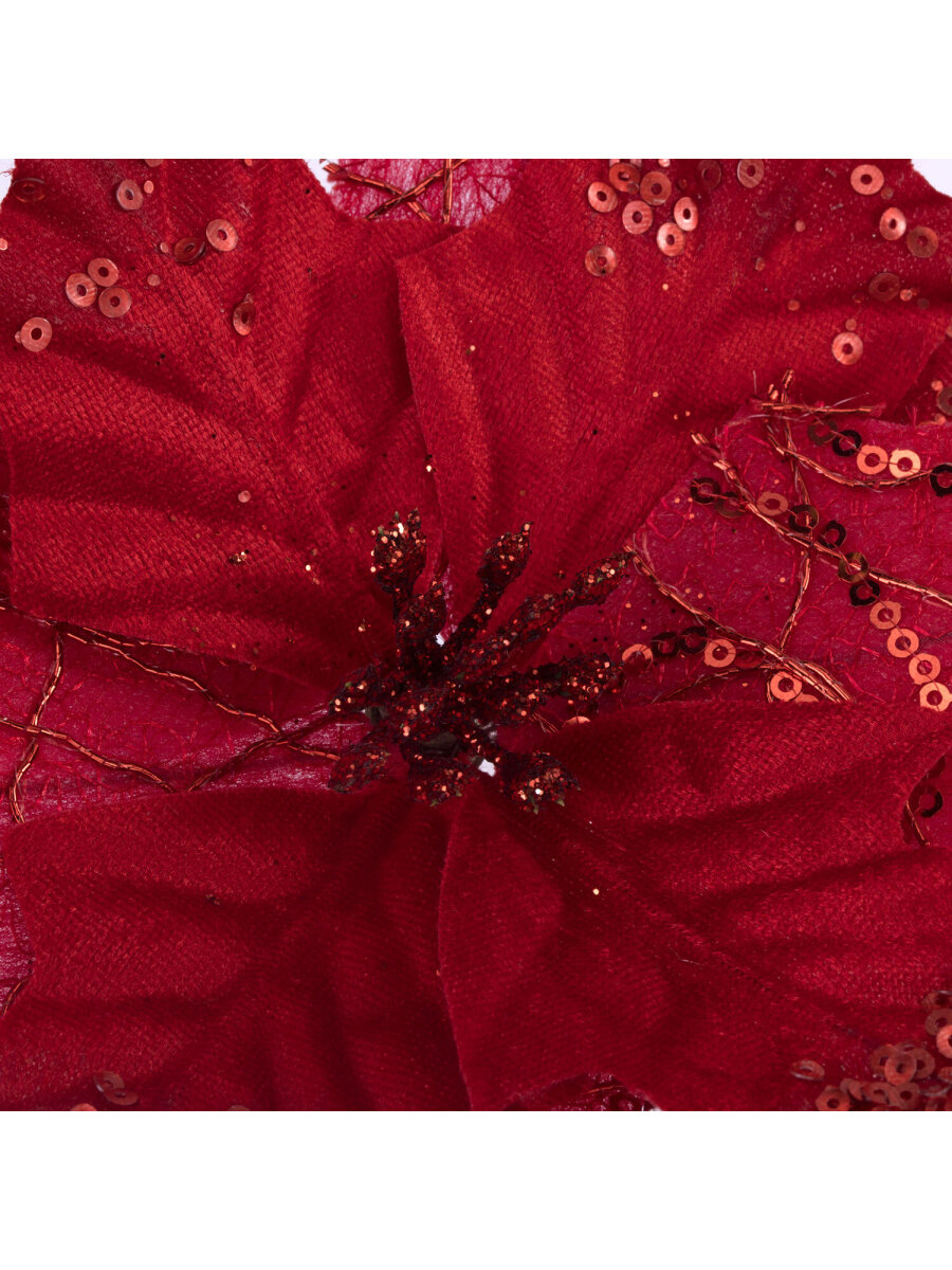 Елочные игрушки Золотая сказка Цветок набор 3 штуки - фото 11